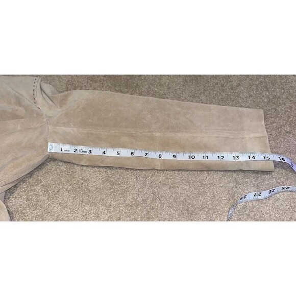 NWT Bernardo P/S Genuine Suede Leather Jacket Womens tan Lined Button Up Western - Picture 13 of 16
